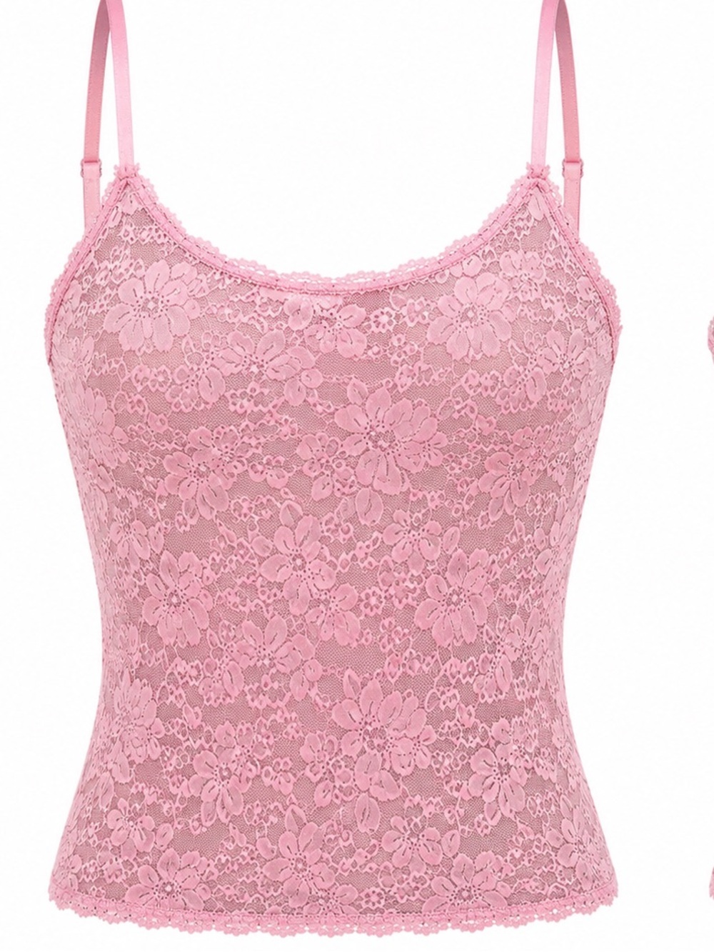 PINK Victoria's Secret Pink Floral Lace Cami Top